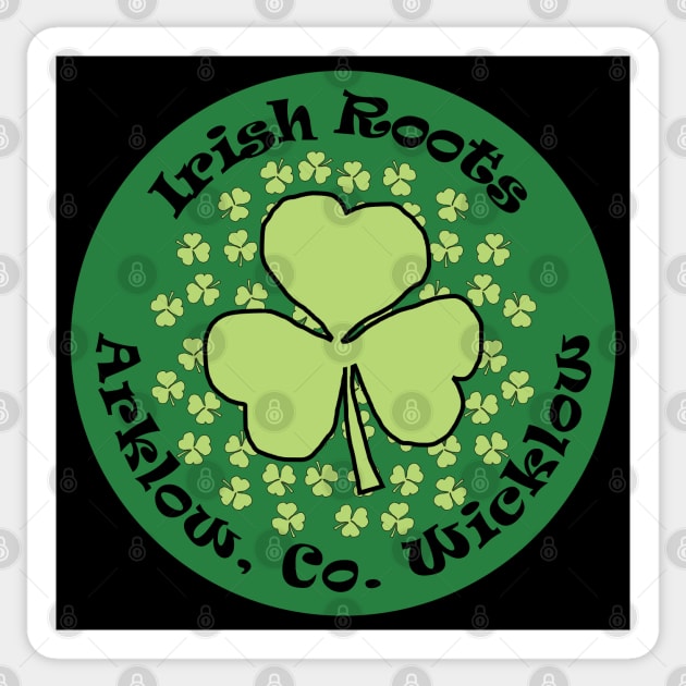 Small Irish Roots Arklow County Wicklow Sticker by ellenhenryart